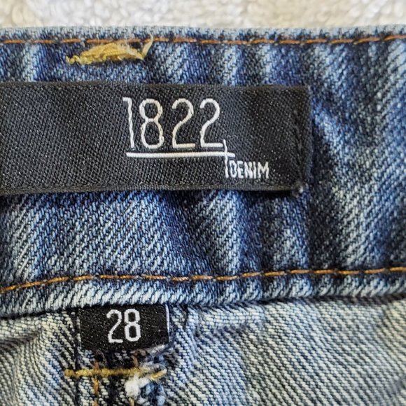 1822 Denim Distressed Mini Skirt, Size 6 - Picture 5 of 8